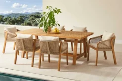 Outdoor Garten-Esstisch BALI 210cm natur Akazienholz wetterfest