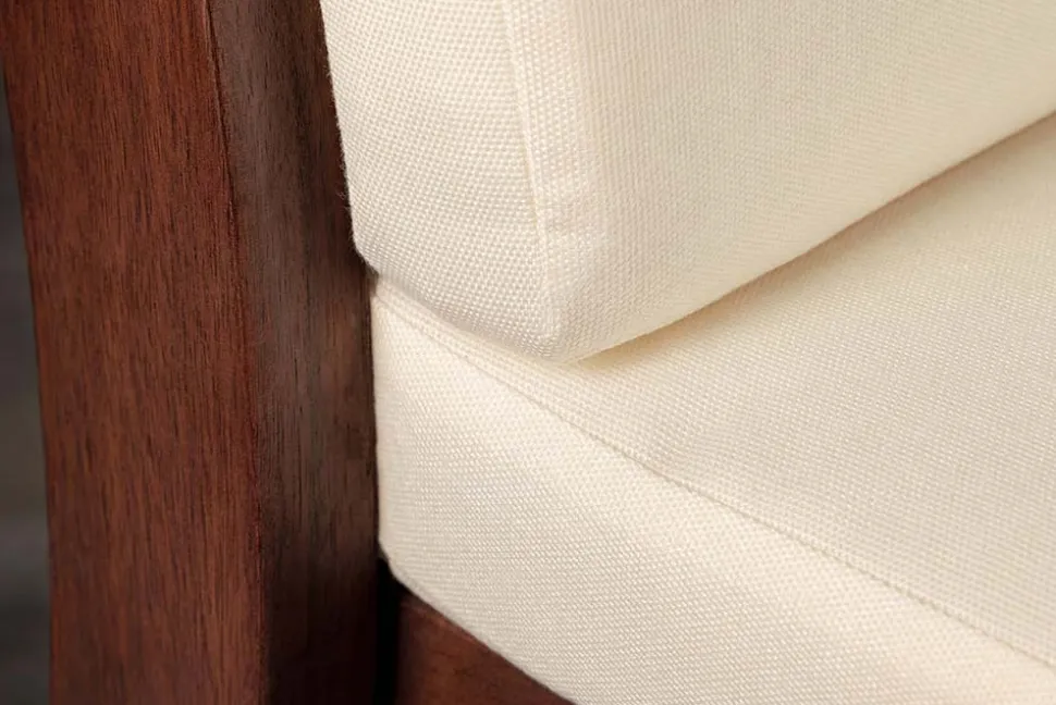 Outdoor Gartenstuhl KOPENHAGEN beige braun Akazie honey finish inkl. Kissen stapelbar