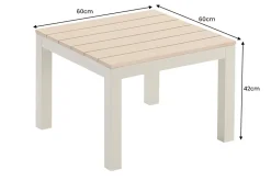 Outdoor Gartentisch ORLANDO LOUNGE 60cm greige natur Aluminium wetterfest
