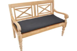 Outdoor Kissen ROG 45x110cm anthrazit Sitzkissen Polster-Auflage für 2-Sitzer Bank