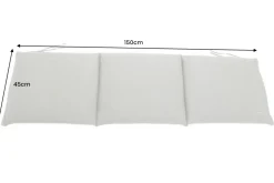 Outdoor Kissen ROG 45x150cm anthrazit Sitzkissen Polster-Auflage für 3-Sitzer Bank