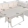 Outdoor Sitzgruppe MONACO 240cm natur Polyrattan Gartenmöbel-Set Ecklounge wetterfest