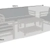 Rechteckige Schutzhaube PRESTIGE PROTECT 320cm anthrazit Abdeckung wetterfest