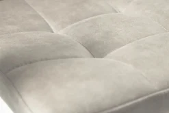 Retro Design Stuhl MODENA stone grau mit Ziersteppung