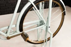 Retro Konsolentisch BICYCLE 190cm salbei natur Mangoholz Fahrrad Bartisch Upcycling