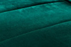 Retro Schlafsofa DIVANI 220cm smaragdgrün Samt 3-Sitzer mit Bettfunktion