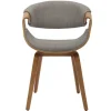 Retro Stuhl ORGANIC natur Eschenholz grau Strukturstoff
