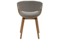 Retro Stuhl ORGANIC natur Eschenholz grau Strukturstoff