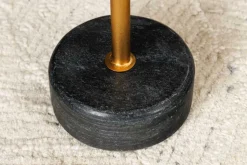 Runder Beistelltisch TRAYFUL 60cm gold Eisen schwarzer Marmorfuß handmade