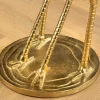 Runder Beistelltisch WILDLIFE CRANE 55cm gold Glas Kranich-Skulptur handmade