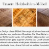 Runder Couchtisch DRUMP STORAGE 70cm natur silber Mangoholz mit Stauraum handmade Industrial