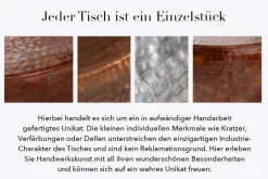Runder Couchtisch ORIENT II 60cm silber Metall Aluminium Hammerschlag Design handmade