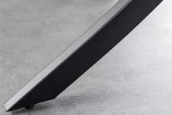 Runder Esstisch ALPINE 120cm anthrazit Keramik schwarzes Metallgestell