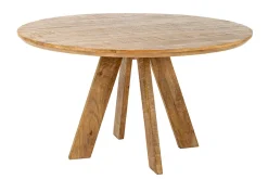 Runder Esstisch ART WOOD 140cm braun massiv Mangoholz