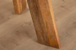 Runder Esstisch ART WOOD 100cm braun massiv Mangoholz