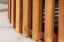 Runder Esstisch EMPIRE TEAK 140cm braun Teakholz Indoor Outdoor wetterfest
