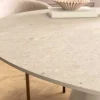 Runder Esstisch EN VOGUE 120cm matt grau Beton-Design mit Säulenfuß