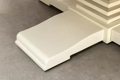 Runder Esstisch HAMPTONS 120cm hellbraun creme recycelte Pinie Massivholz
