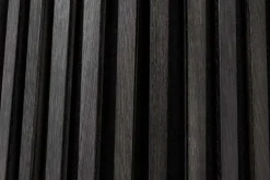 Runder Esstisch VALHALLA WOOD 140cm schwarz Eichenholz Säulenfuß