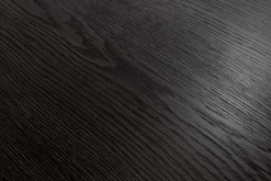 Runder Esstisch VALHALLA WOOD 120cm schwarz Eichenholz Säulenfuß