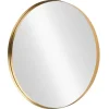 Runder Wandspiegel PORTRAIT 75cm gold mit Metallrahmen