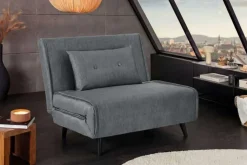Schlafsessel SMART MULTIFUNCTION 100cm grau Vogue Seiden Samtstoff