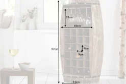 Shabby Chic Weinregal BODEGA 100cm natur Pinie Weinfass für 24 Flaschen