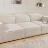 3-Sitzer Sofa BOSSA NOVA 260cm beige ocean Strukturstoff Couch inkl. Kissen