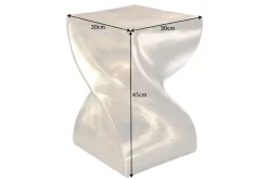 Skulp­tu­raler Beistelltisch TWIST 45cm gold Aluminium handmade Sitzhocker Nachttisch
