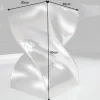 Skulp­tu­raler Beistelltisch TWIST 45cm silber Aluminium poliert Sitzhocker Modern Design