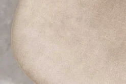 Stilvolles 2er-Set Stühle GLAMM champagner beige Samt schwarze Metallbeine