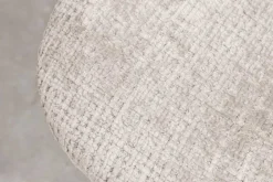 Stilvolles 2er-Set Stühle GLAMM champagner beige Chenille Cremona schwarze Metallbeine