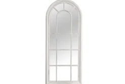 Vintage Wandspiegel CASTILLO 140cm weiß creme Rundbogen Shabby Chic Design Landhausstil