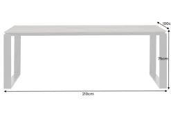 Wetterfester Gartentisch FLOATING 210cm braun schwarz Aluminium Outdoor Esstisch modern