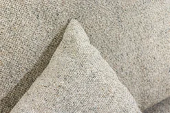 Wohnlandschaft KENT 220cm beige Strukturstoff Ecksofa Federkern inkl. Hocker