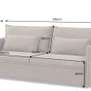 XXL Sofa mit Schlaffunktion APARTMENT taupe Cord inkl. Bettkasten und Kissen